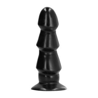 All Black Korek anatomiczny piramidki 17 cm silikonowy czarny
