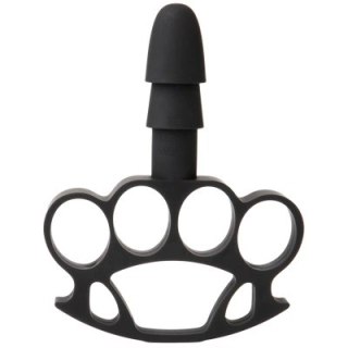 Doc Johnson Knuckle Up - adapter Vac-U-Lock z paskiem, czarny