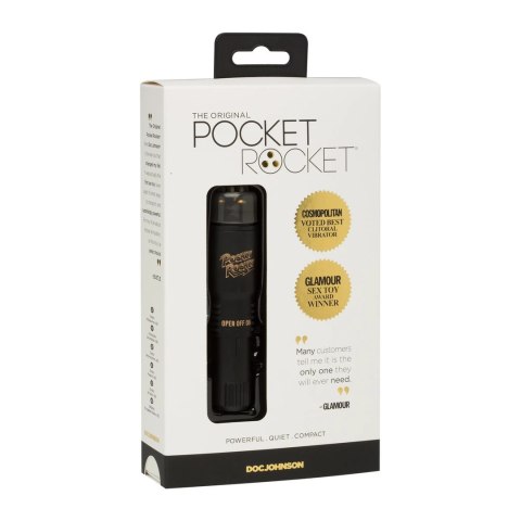 Doc Johnson Pocket Rocket mini masażer 10 cm czarny limitowana edycja