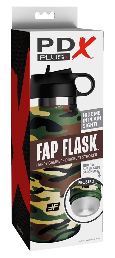 PDX Plus FapFlask Happy Camper - Dyskretna maszyna intymna, 23,8 cm