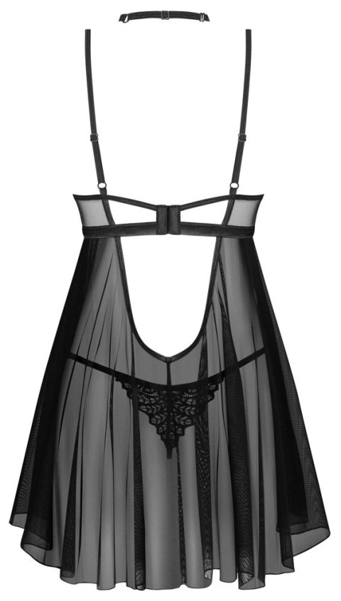 Obsessive Donarella babydoll XL/2XL z stringami i regulowanym chokerem