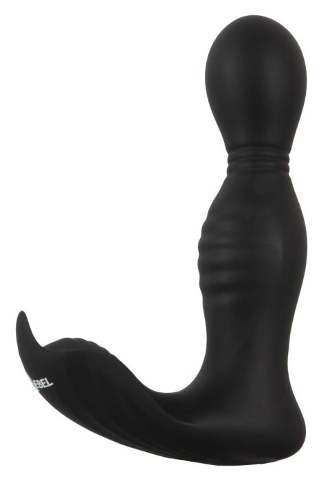 Rebel RC Prostate Massager - Głowka Obrotowa, 9 Trybow, Pilot, Czarny