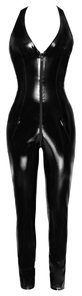 Black Level Kombinezon Vinylowy Czarny Długi Zamek M