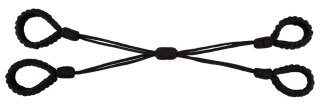 Bad Kitty Cuff Set Rope czarne linowe opaski na ręce i nogi rozmiar 2