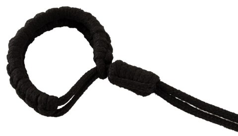 Bad Kitty Cuffs Rope - bawełniane kajdanki linowe czarne, rozmiar 1