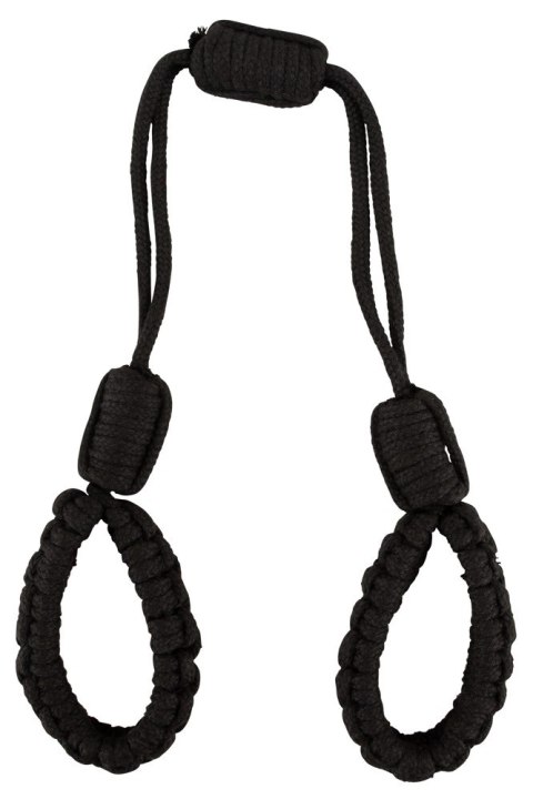 Bad Kitty Cuffs Rope czarne linowe opaski na ręce rozmiar 2 bawełna