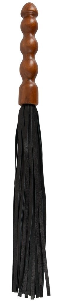 ZADO Flogger Skorzany z Drewnianą Rączką 60 cm - Model Premium