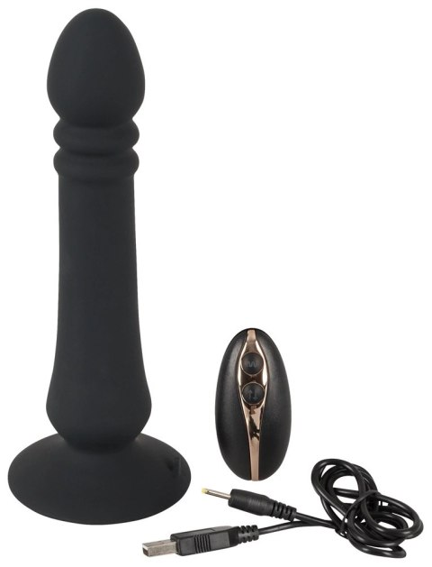 Black Velvets Model 642220 Wibrator analny z pilotem 20 cm czarny
