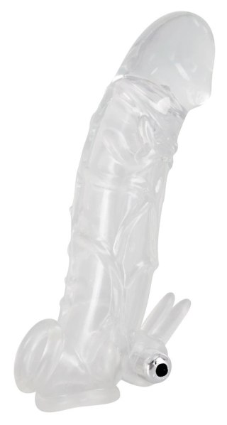 Crystal Clear - Nakładka z wibracją i osłoną, 23 cm, transparentna