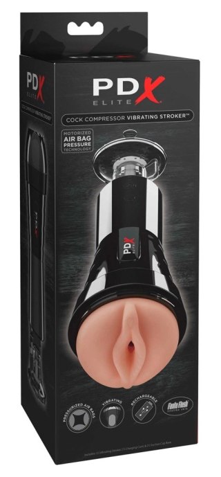PDX Elite Intymny System Automatyczny Skora/Czarny 21cm USB
