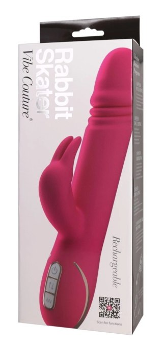 Vibe Couture Skater Rabbit Pink - Model z Funkcją Pchania i 7 Trybami