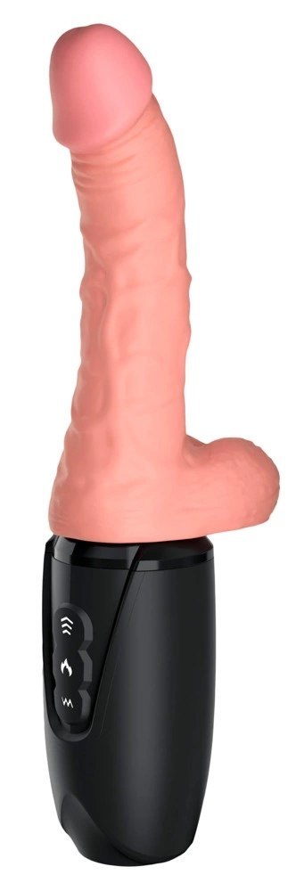 Pipedream King Cock Plus 17 cm Jasny - Model z funkcją ciepła i dynamiczną pracą
