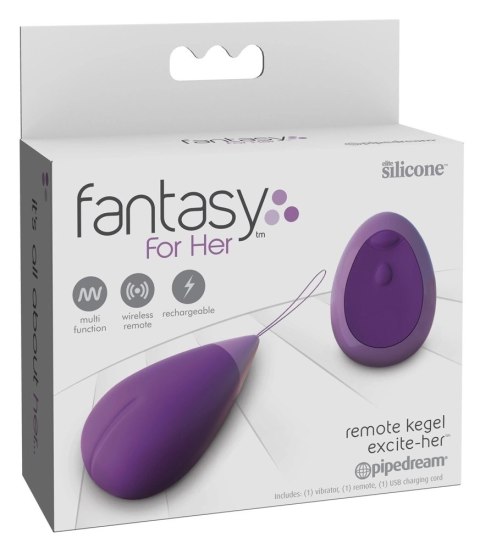Fantasy For Her Wibrujące Jajko z Pilotem 12,1 cm Fioletowe