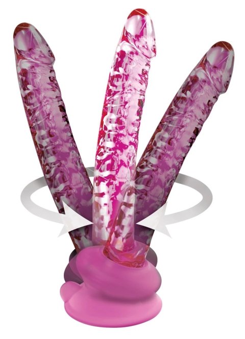 Icicles Model 67 Szklana Maszyna Intymna z Podstawką 17 cm