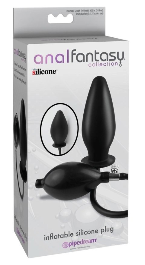 Anal Fantasy Collection Korek Anatomiczny Pompowany Silikonowy Czarny
