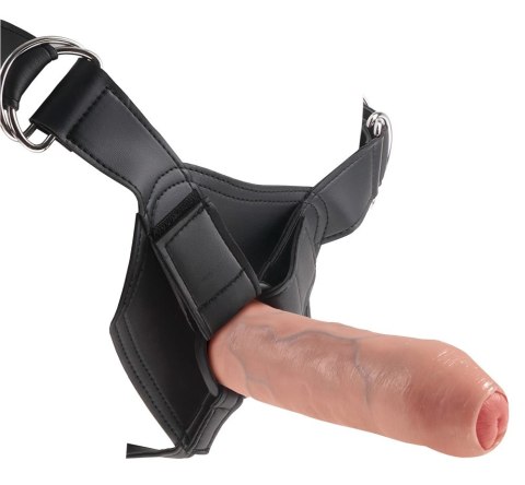 King Cock 18 cm Jasny System Strap-On z Ruchomą Powierzchnią Skory