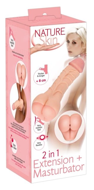 Nature Skin 2w1 - model anatomiczny z otworem, długość 21 cm, TPE