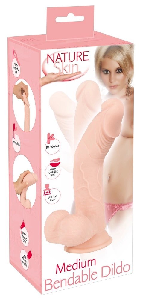 Nature Skin Model 24 cm - elastyczny anatomiczny model z przyssawką, TPE