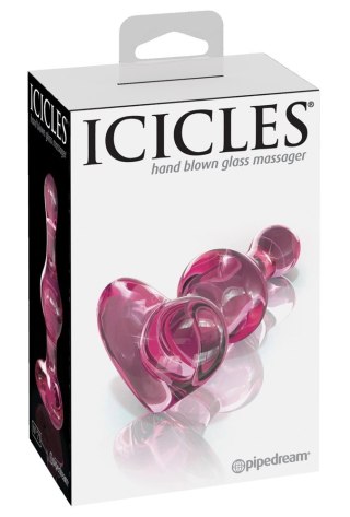 Pipedream Icicles 24 - szklany korek do masażu kulkowy 9,5 cm