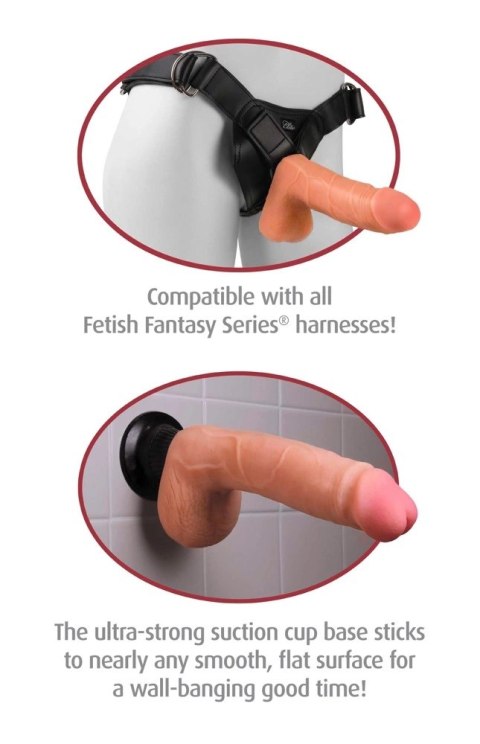 Pipedream Real Feel Deluxe 20 cm - Model z Fakturą Żył i Przyssawką