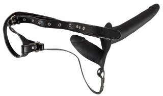 You2Toys Double Strap-On System silikonowy czarny regulowany