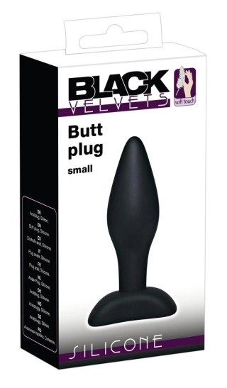 Black Velvets Korek Intymny Mały 9 cm Silikonowy Czarny
