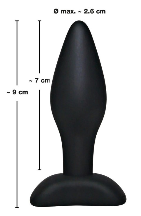 Black Velvets Korek Intymny Mały 9 cm Silikonowy Czarny
