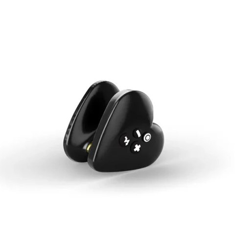 Mystim Hearts Desire Serce-Roża Layon e-stim czarny silikon 6,7 cm