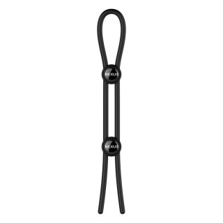 Nexus Double Adjustable Lasso - Czarny silikonowy pierścień regulowany