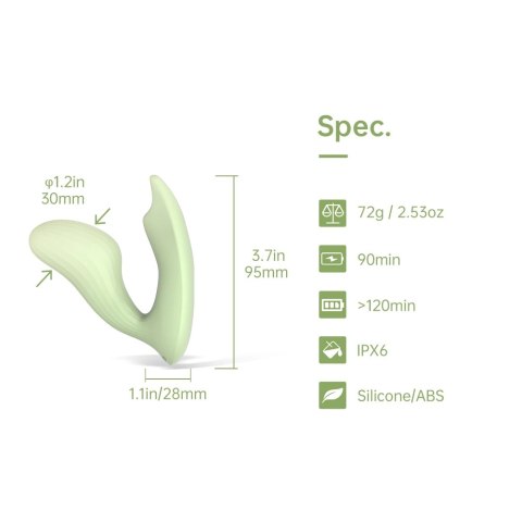Magic Motion Umi Smart Zielony - Zdalny system intymny, 2 silniki