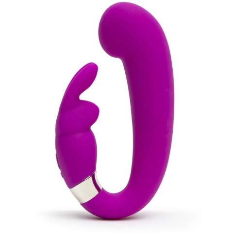 Happy Rabbit G-Spot Clitoral Curve - model z podwojną stymulacją, fioletowy
