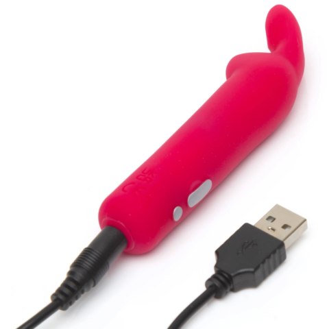 Happy Rabbit Mini Ears Bullet Pink - kompaktowy model wibrujący USB
