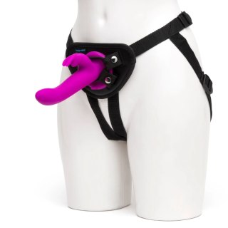 Happy Rabbit Zestaw Harness z Wibrującą Maszyną Intymną Fioletowy USB