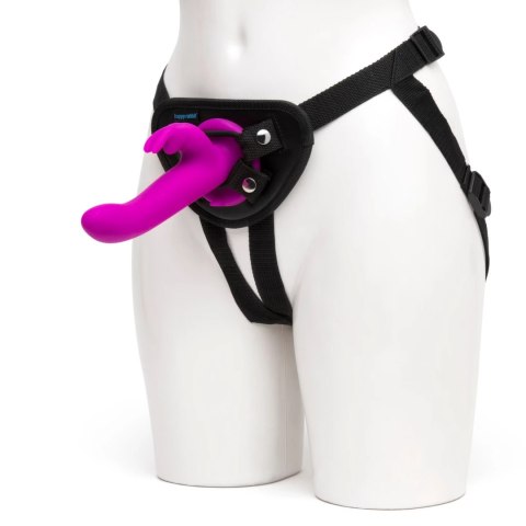 Happy Rabbit Zestaw Harness z Wibrującą Maszyną Intymną Fioletowy USB
