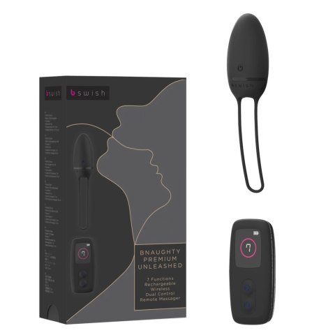 B Swish bnaughty Premium Unleashed Black - model bezprzewodowy 7 trybow