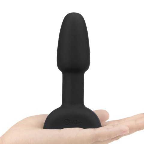 B-Vibe Rimming Petite Black - Plug z funkcją rotacji i pilotem