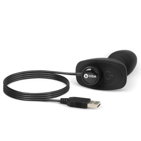 B-Vibe Rimming Petite Black - Plug z funkcją rotacji i pilotem