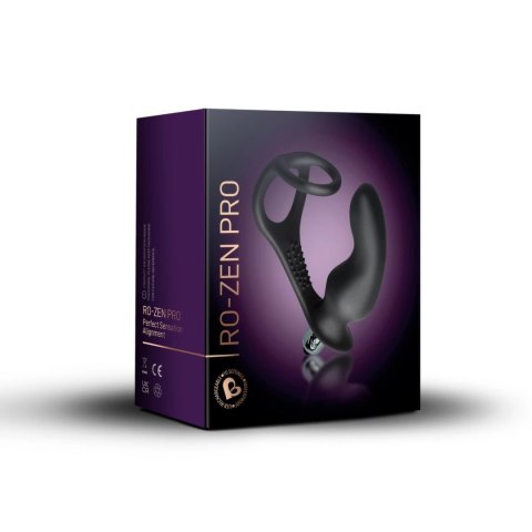 Rocks-Off RO-Zen Pro Black - Masażer prostaty z pierścieniem, 10 trybow