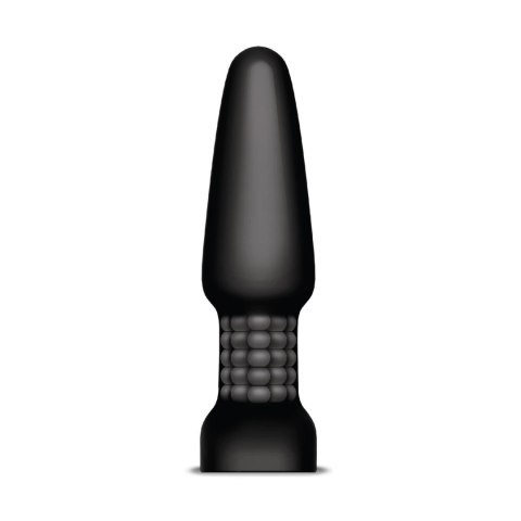 B-Vibe Rimming Plug 2 Black - bezprzewodowy system rotacyjny, silikon