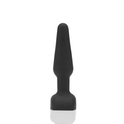 B-Vibe Trio Plug Black - model z 3 silnikami, pilot, silikon, średni