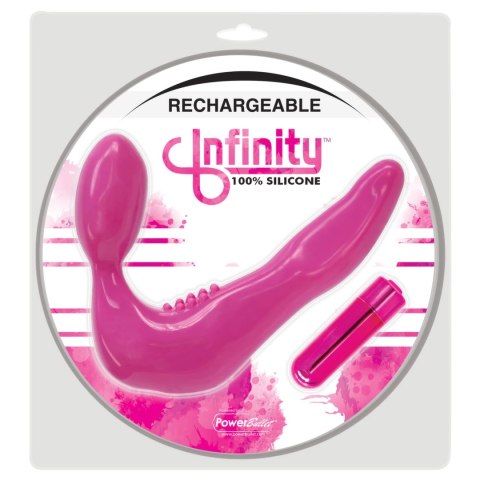 PowerBullet Infinity Strapless Strap-on silikonowy 3 tryby wodoodporny