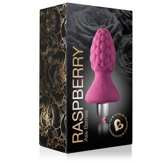 Rocks-Off Ass-Berries 7-Speed Raspberry silikonowy z wibracjami 9,5cm