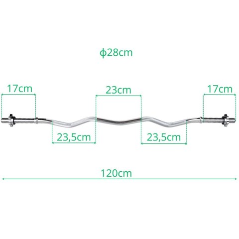 GRYF LEKKO ŁAMANY 120CM ENERO FIT fi28