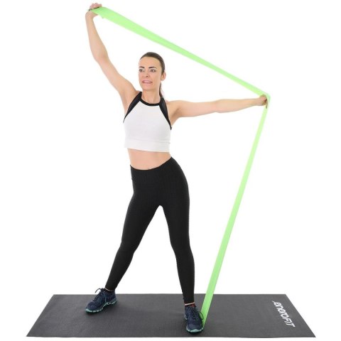 TAŚMA TRENINGOWA DO ĆWICZEŃ PILATES 2000x150x0,550MM 15-25KG NIEBIESKA