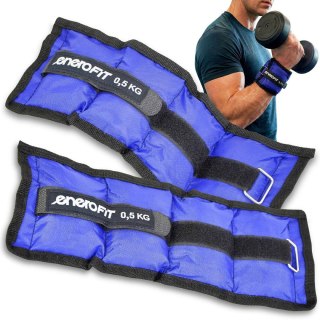 OBCIĄŻENIE NA PRZEGUBY NIEBIESKIE 1KG (2x0,5KG) ENERO FIT