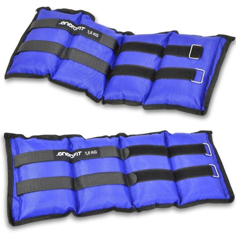 OBCIĄŻENIE NA PRZEGUBY NIEBIESKIE 3KG (2x1,5KG) ENERO FIT