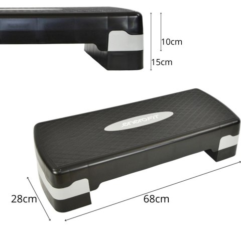 STEP DO AEROBICU 68X28CM 2 STOPNIOWA REGULACJA ENERO FIT