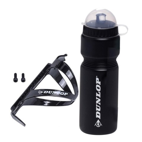 BIDON ROWEROWY DUNLOP 750ML Z KOSZYKIEM CZARNY