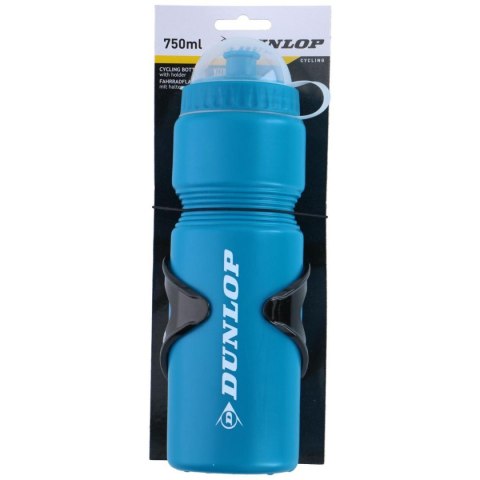 BIDON ROWEROWY DUNLOP 750ML Z KOSZYKIEM NIEBIESKI