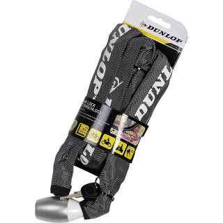 ZAPIĘCIE ROWEROWE DUNLOP ŁAŃCUCH NA ZAMEK DŁ.120CM SZARE